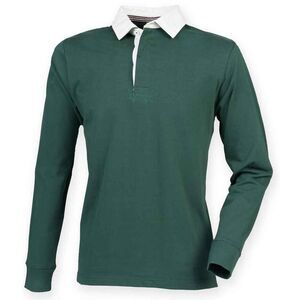 Front Row Mens  Rugby Shirt / Bottle Green